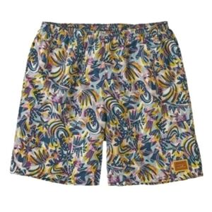 Patagonia Baggies Long Hybrid Shorts Woman Small Wild Botanist Teal Tidal Swim